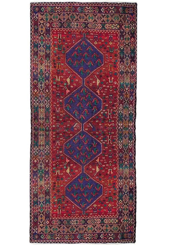 5.2 x 9.4 Red Persian Klardasht Runner Handmade Wool Rug: 5.2 x 9.4 Red Persian Klardasht Runner Handmade Wool Rug Free continental US Shipping Transform your space with the exquisite 5.2 x 9.4 Red Persian Klardasht Runner Rug, handcrafted by skilled Persian