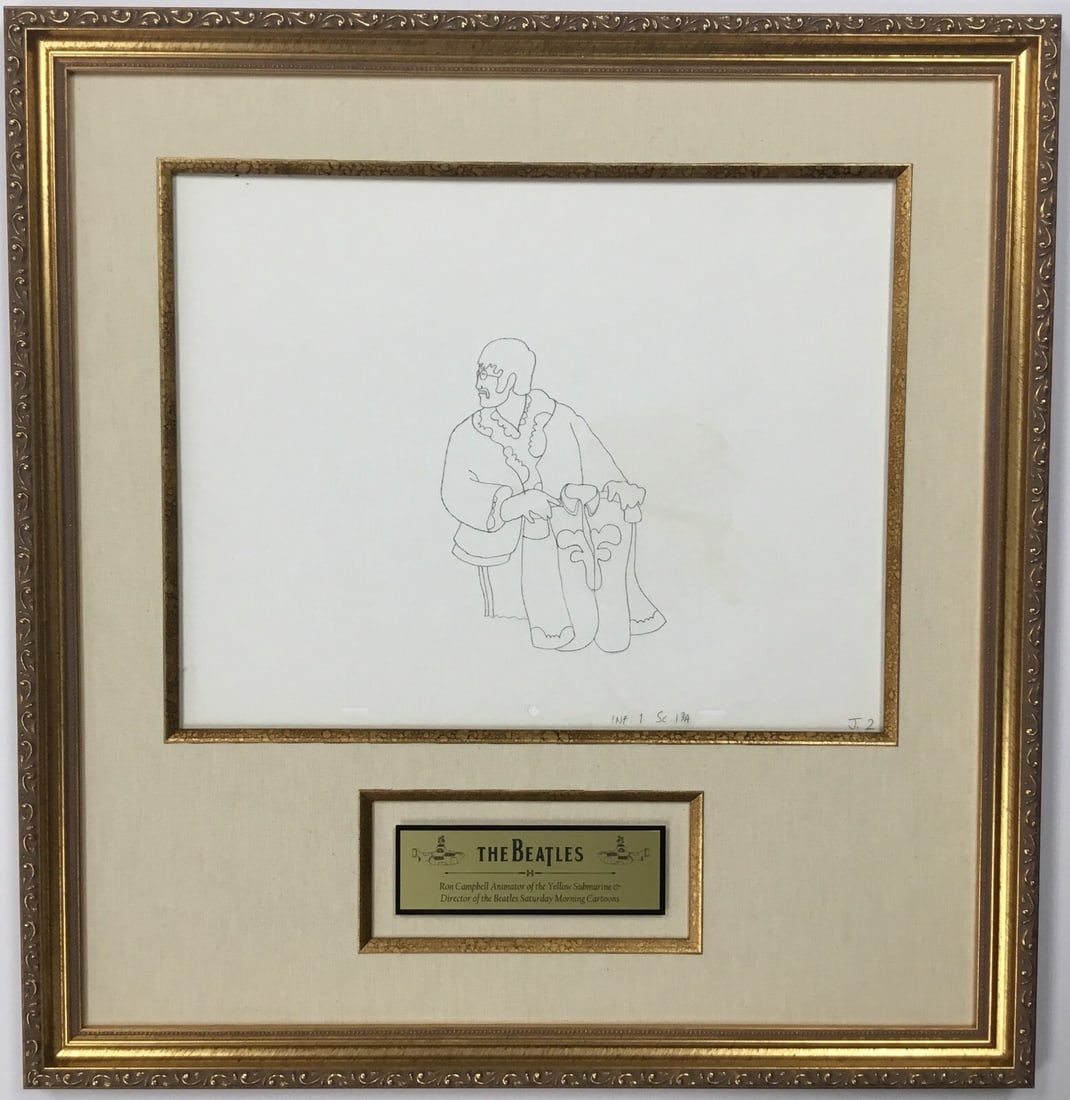 1968 Beatles Yellow Submarine John Lennon Production Drawing by Ron Campbell (1 of 6)