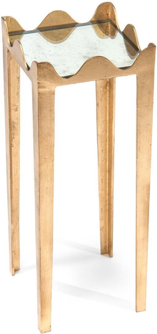 John-Richard Gold Leaf Scalloped Martini Table 22H (1 of 1)