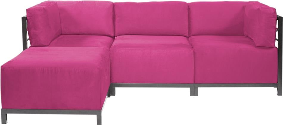 Howard Elliott Regency Fuchsia Sectional 100% Polyester Hand-Finished: Howard Elliott Regency Fuchsia Sectional 100% Polyester Hand-Finished Introducing the Vibrant Fuchsia Sectional, a stunning piece that embodies the elegance of Regency style. This sectional features a