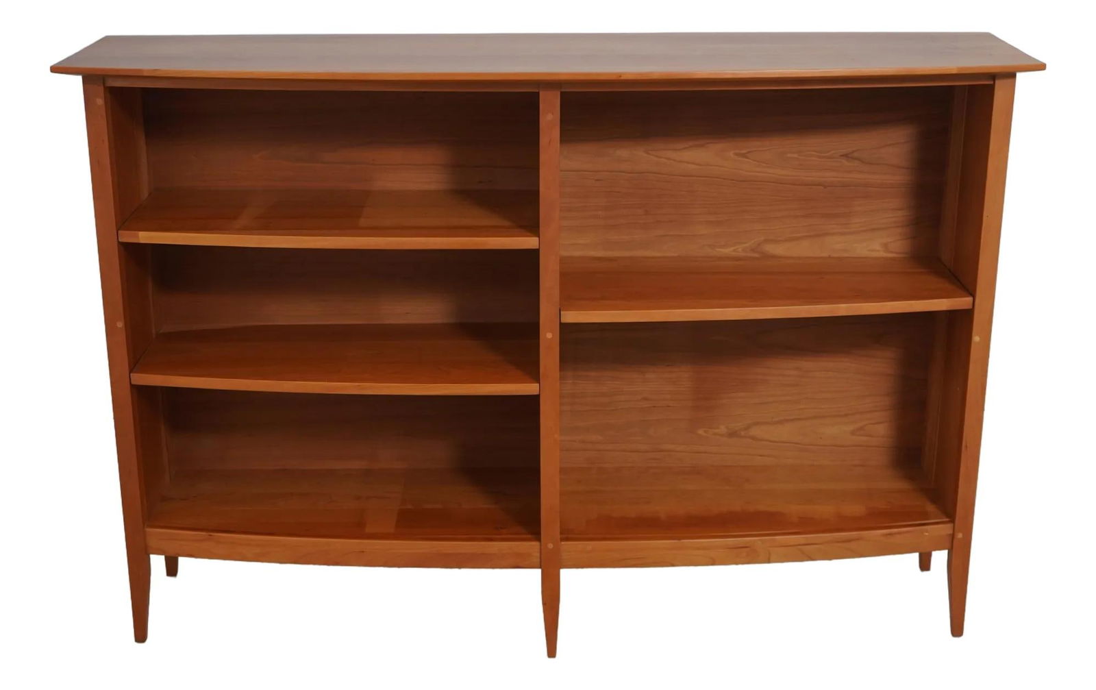 Pompanoosuc Mills Cherry Wood Open Bookcase Adjustable Shelves (1 of 10)