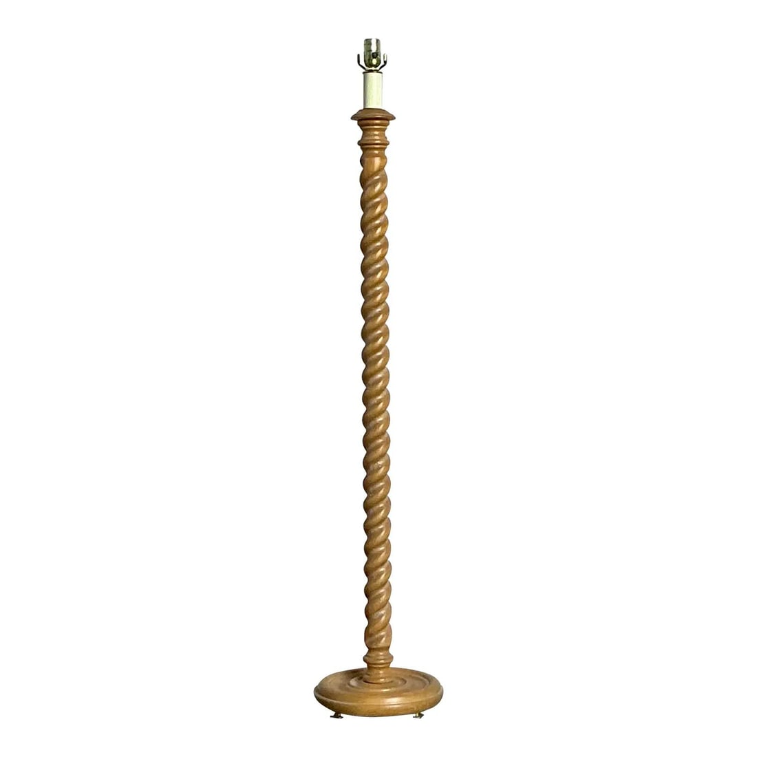 Barley Twist Solid Wood Floor Lamp With Classic Carved Column 54.5 Inch Height (1 of 4)