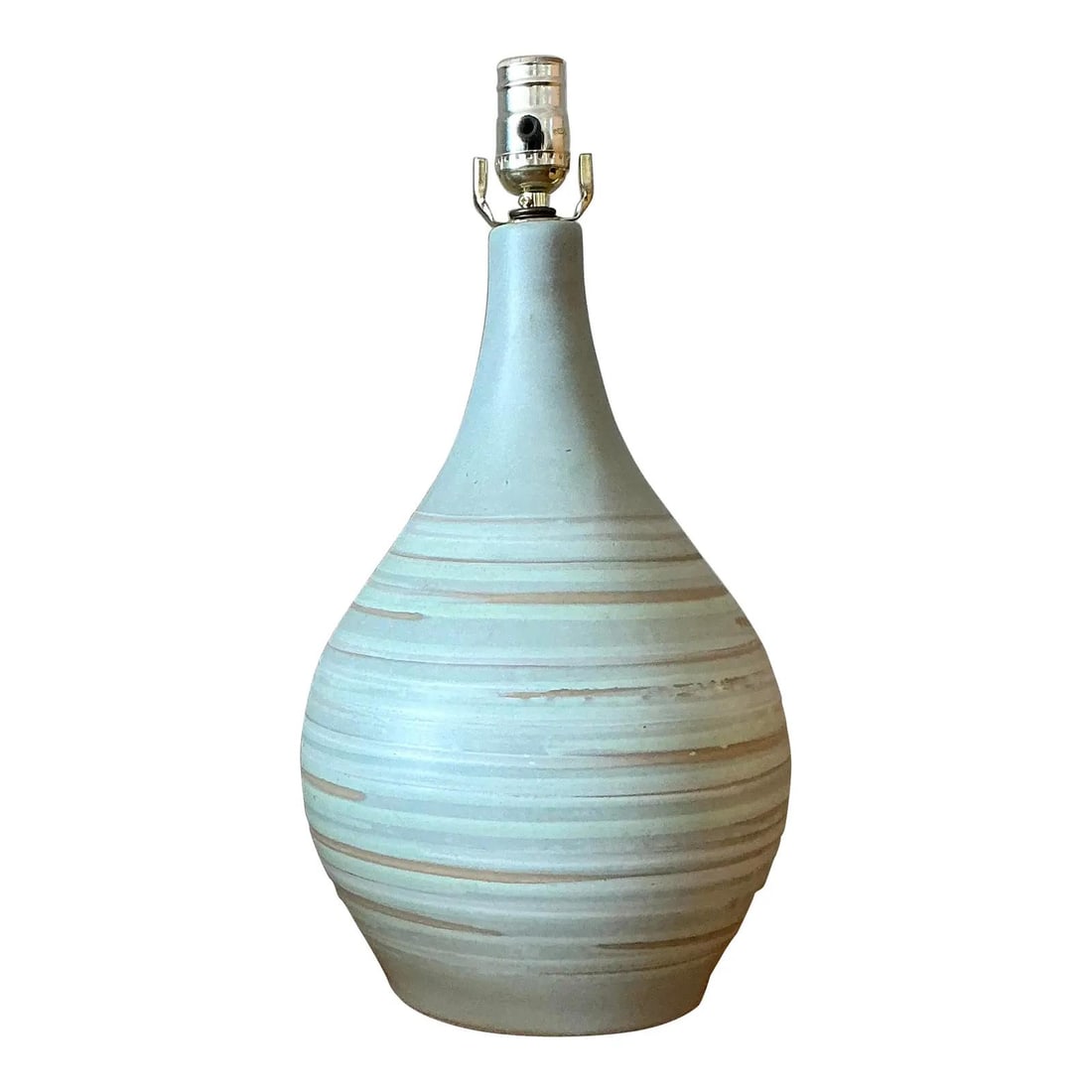 Vintage Martz Ceramic Lamp 18 Inch Celadon Mid Century Modern Design (1 of 5)