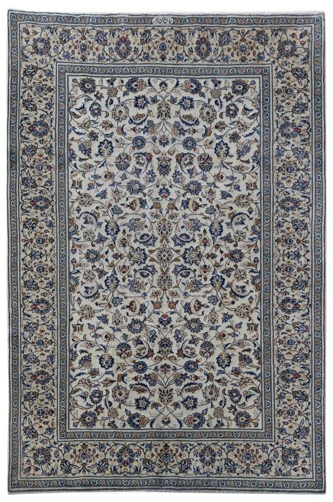 Handcrafted 6'7 x 9'10 Persian Kashan Rug by SHADSAR: Handcrafted 6'7 x 9'10 Persian Kashan Rug by SHADSAR Free continental US Shipping Experience the elegance of this handcrafted Persian rug, featuring traditional Persian designs meticulously woven by s