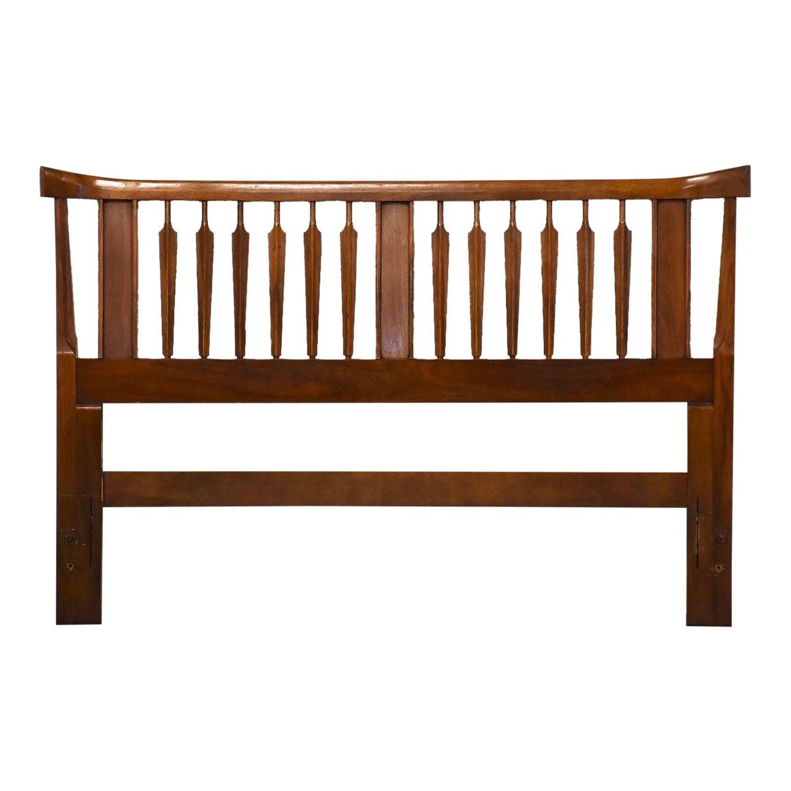 1960s Mid Century Walnut Queen Headboard 63x41 Elegant Vintage Charm (1 of 6)
