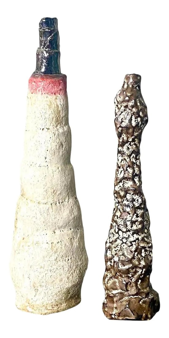 Pair of Signed Contemporary Studio Pottery Vases by Chris Heck (1 of 10)