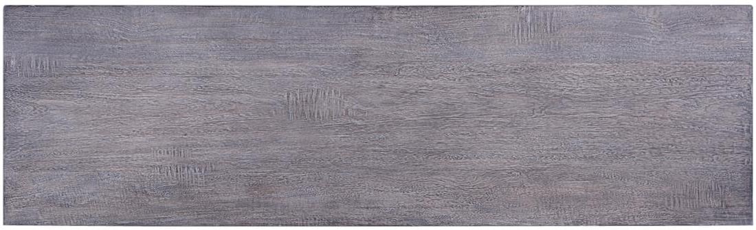 Cambridge Console Table Solid Wood Weathered Gray Old World Scroll Design - 2