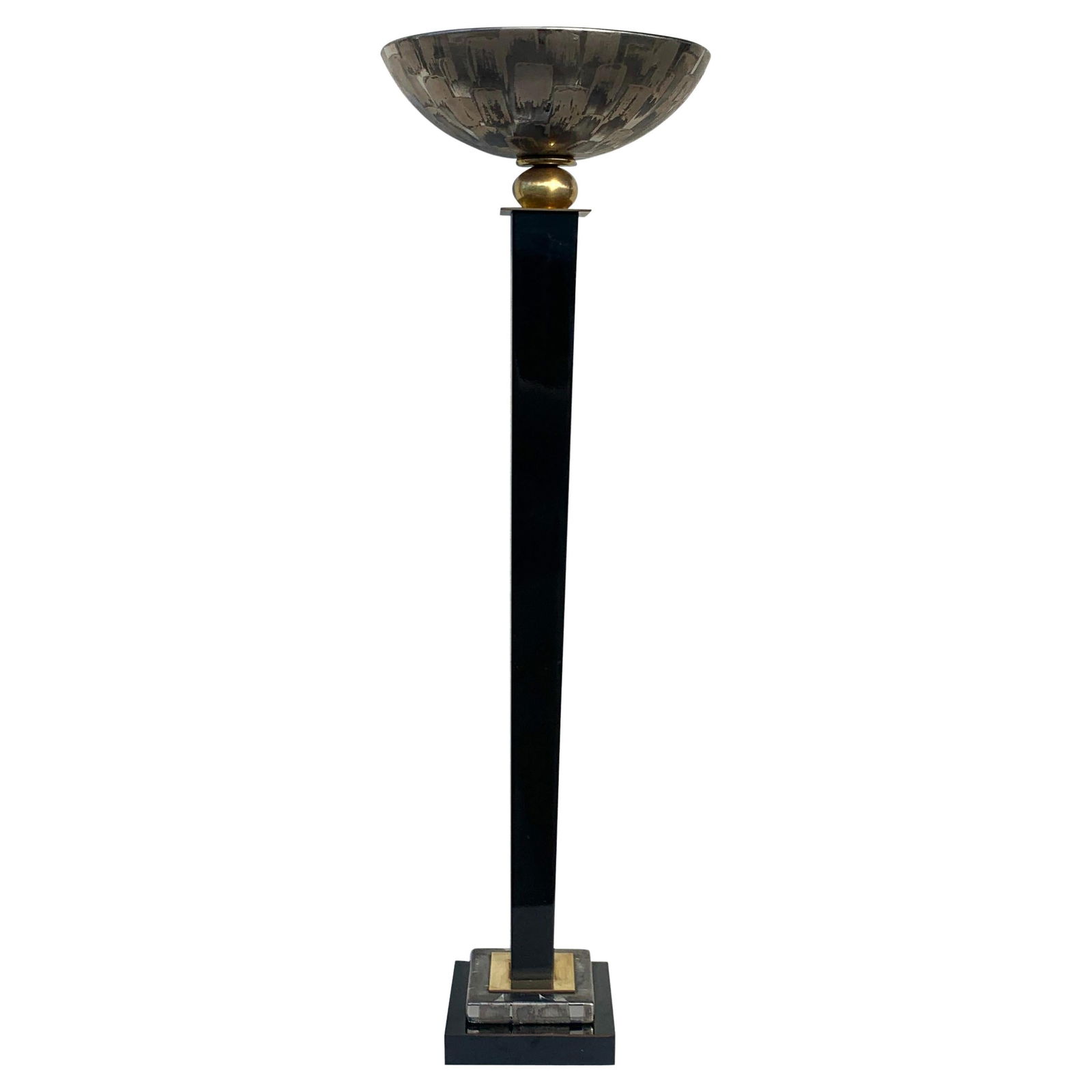 Midcentury Table Torchiere Lamp by Mangani 1980s Italy: Midcentury Table Torchiere Lamp by Mangani 1980s Italy This elegant single midcentury table torchiere lamp, attributed to Mangani Firenze, showcases the distinctive style of Mid-Century Modern design.