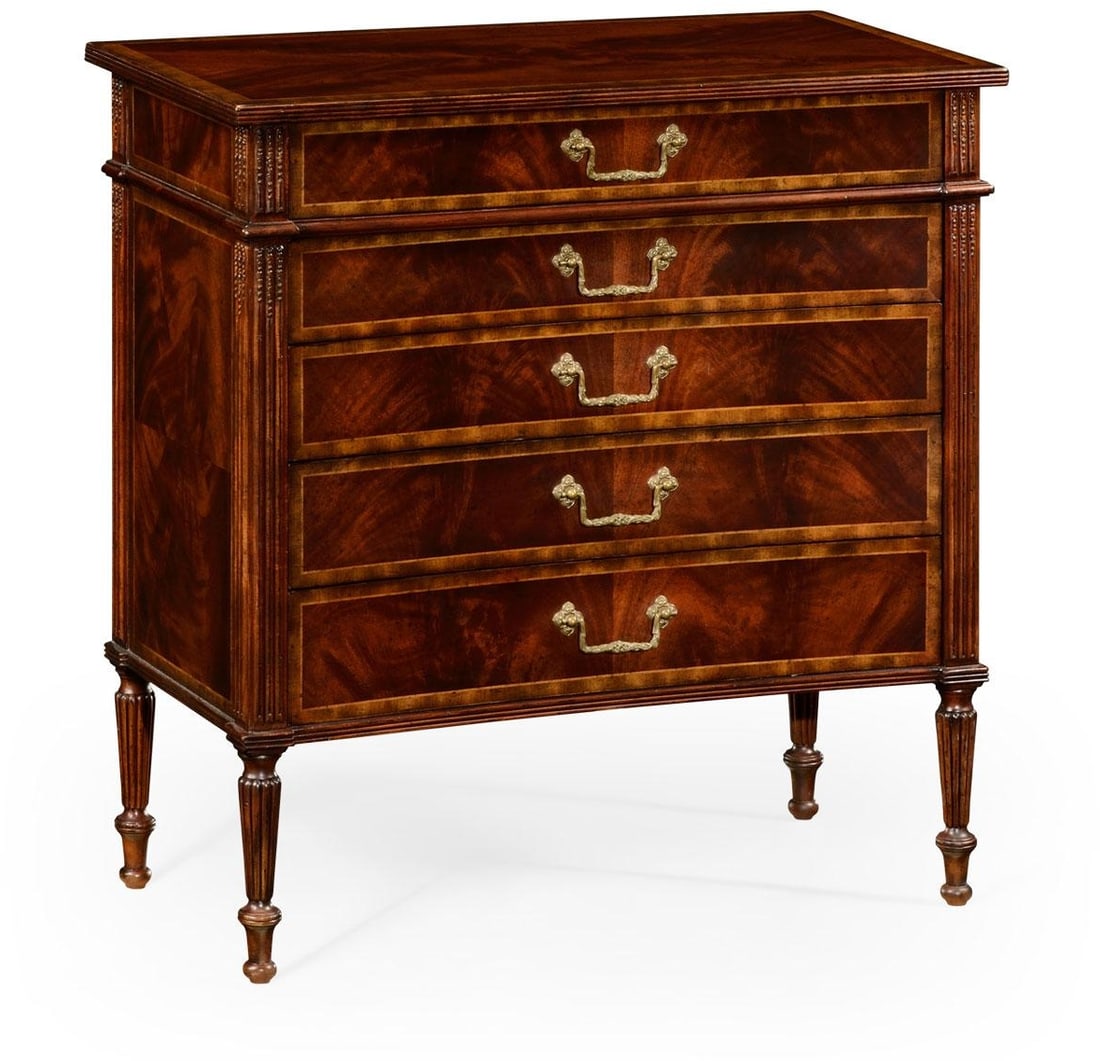 Buckingham Collection Mahogany Veneer Nightstand with Built-In Charger (1 of 6)