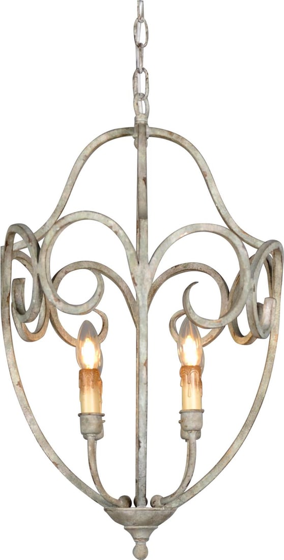 Art Nouveau Liliana Chandelier by Terracotta Lighting Rustic Silver Finish (1 of 1)