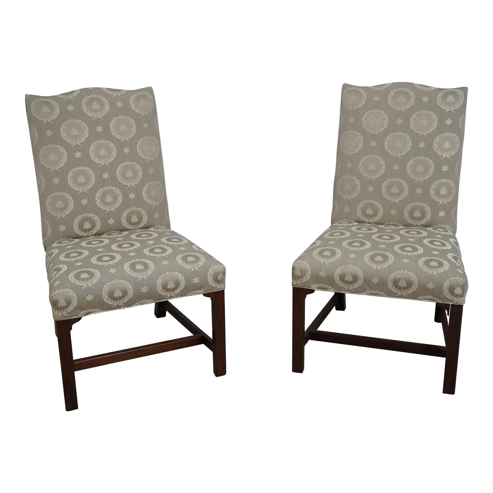 Kittinger Colonial Williamsburg WA-1046 Chippendale Style Upholstered Side Chairs (1 of 10)