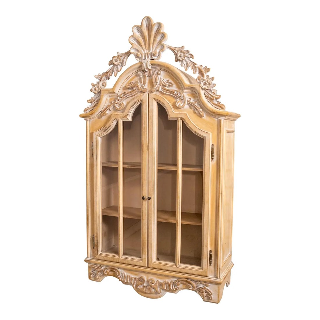 Italian Style 2 Door Carved Wall Cabinet Decorative Display (1 of 10)