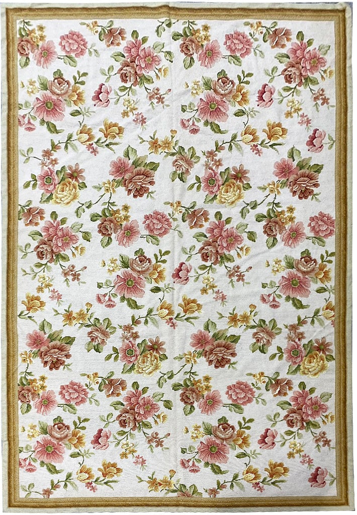 6 x 9 Needle Point Rug English Floral Garden Design (1 of 10)