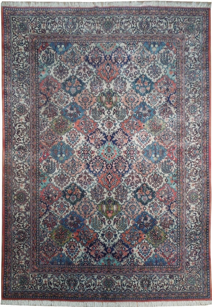 9 x 12.5 Handwoven Navy Blue Tabriz Persian Area Rug (1 of 6)
