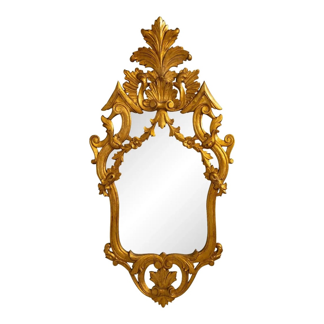 Neoclassical Style Wall Mirror with Italian Inspired Gold Gilt Frame 30w x 59h (1 of 10)