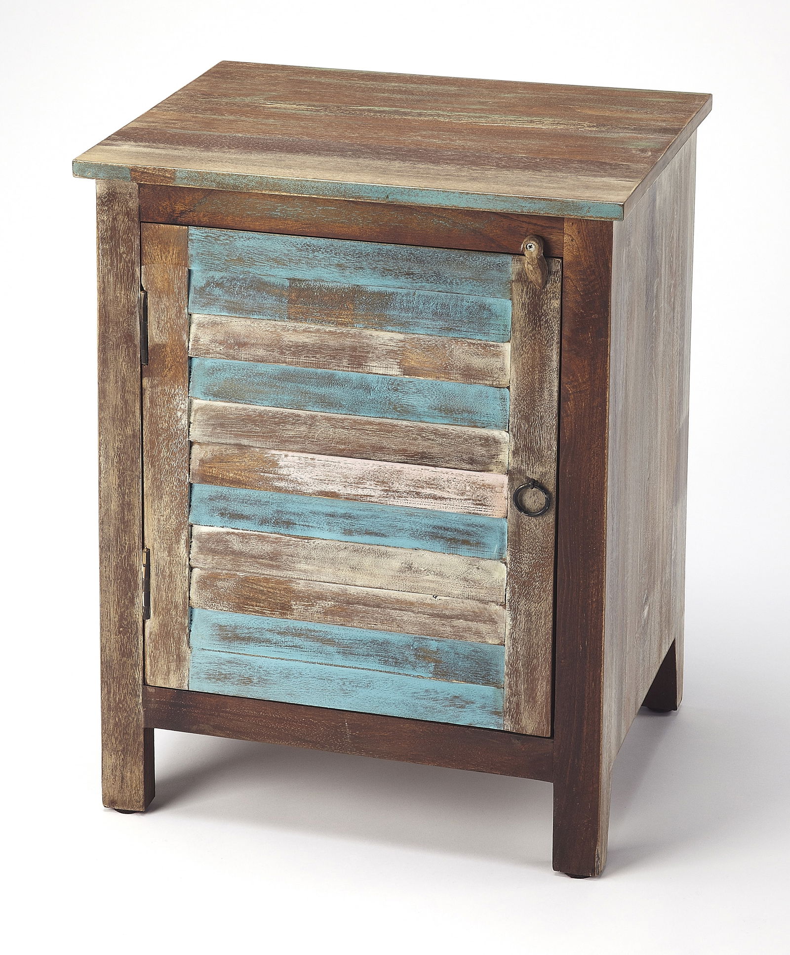 Butler Coastal Mango Wood Cabinet Rustic Distressed Storage (1 of 4)