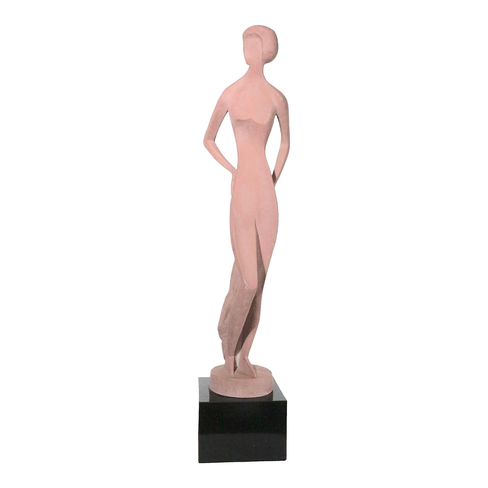 David Fisher Cast Plaster Sculpture Standing Woman Austin Productions 1981: David Fisher Cast Plaster Sculpture Standing Woman Austin Productions 1981 This exquisite cast plaster sculpture features a standing woman designed by David Fisher for Austin Productions, created arou