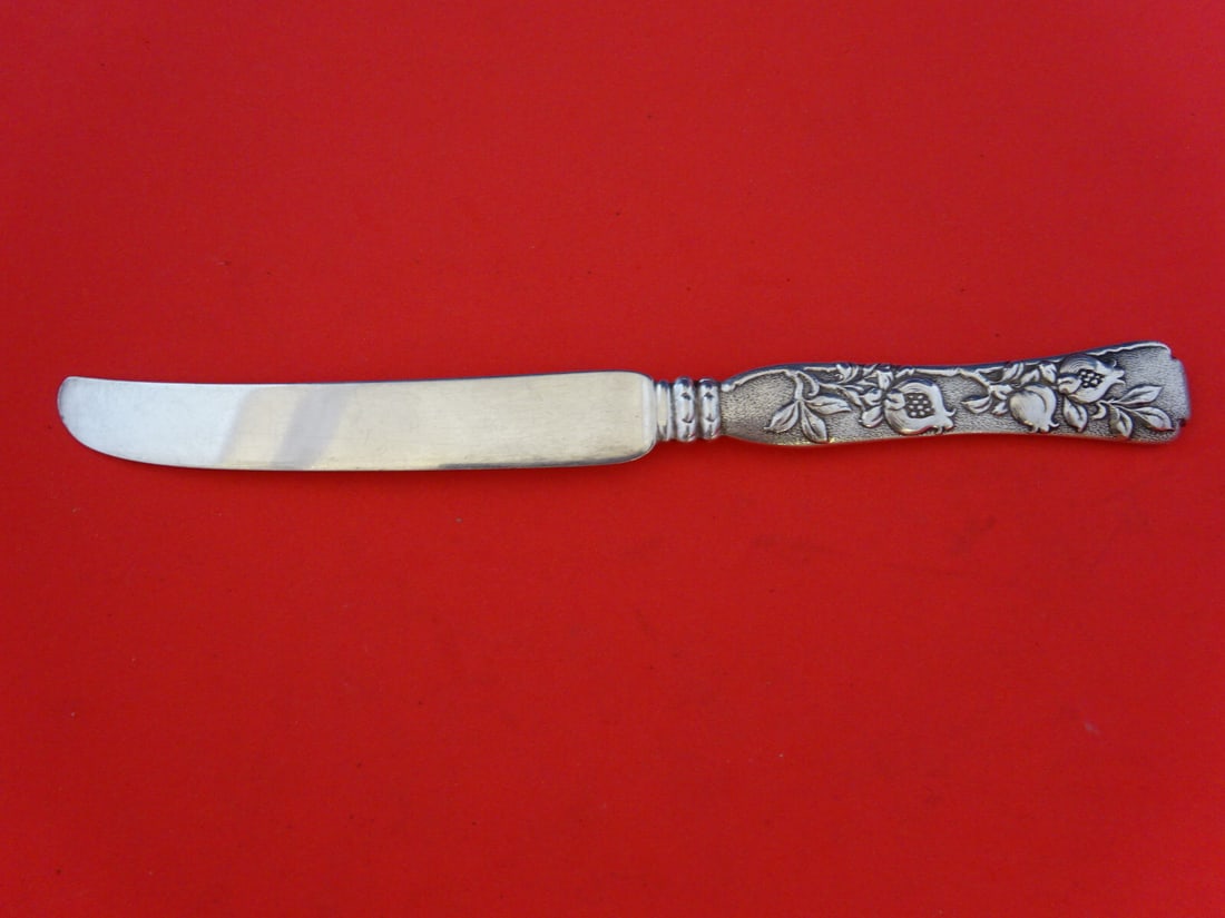 Tiffany & Co Vine Sterling Silver Tea Knife 7.5 French Style Pomegranate M Monogram (1 of 6)