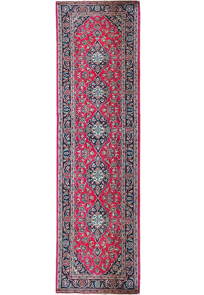 3.2 x 10 Classic Persian Kashan Runner Handwoven Wool Rug (1 of 8)