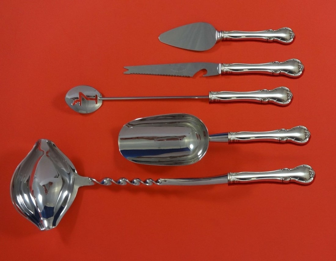 Towle French Provincial Sterling Silver 5pc Cocktail Party Bar Set (1 of 1)