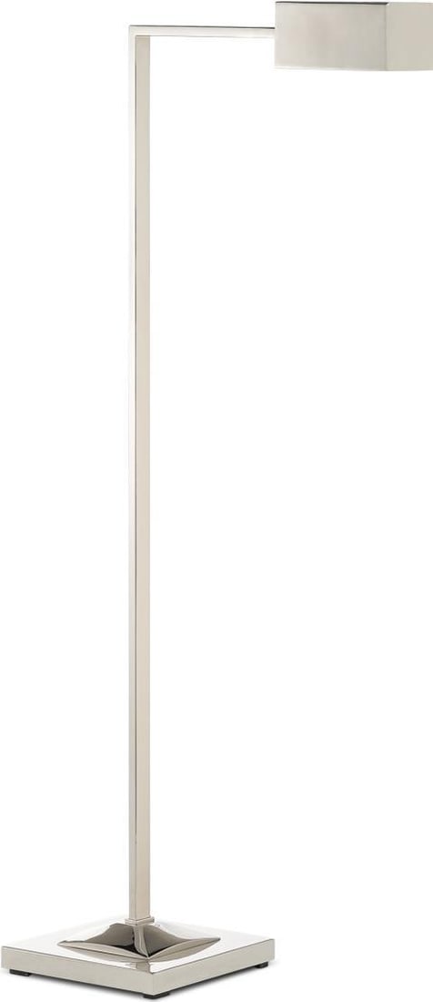 Currey Ruxley Nickel Floor Lamp L-Shaped Polished Design (1 of 1)