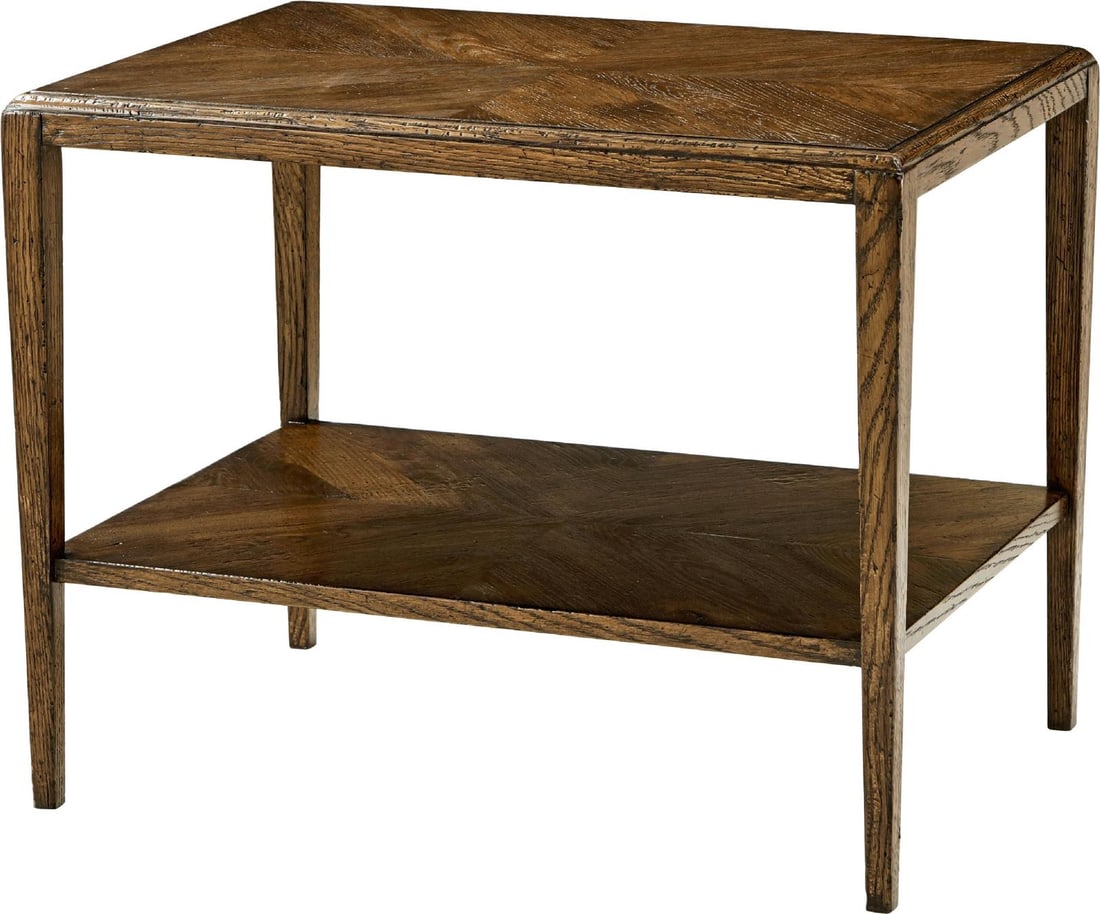 Rectangular Oak Parquetry Side Table Nova Collection Dusk Finish (1 of 2)