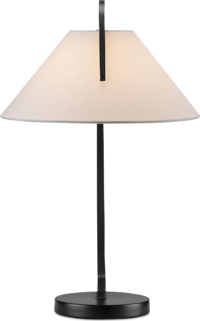 Currey Frey Desk Lamp Satin Black Asian Modern Style (1 of 5)