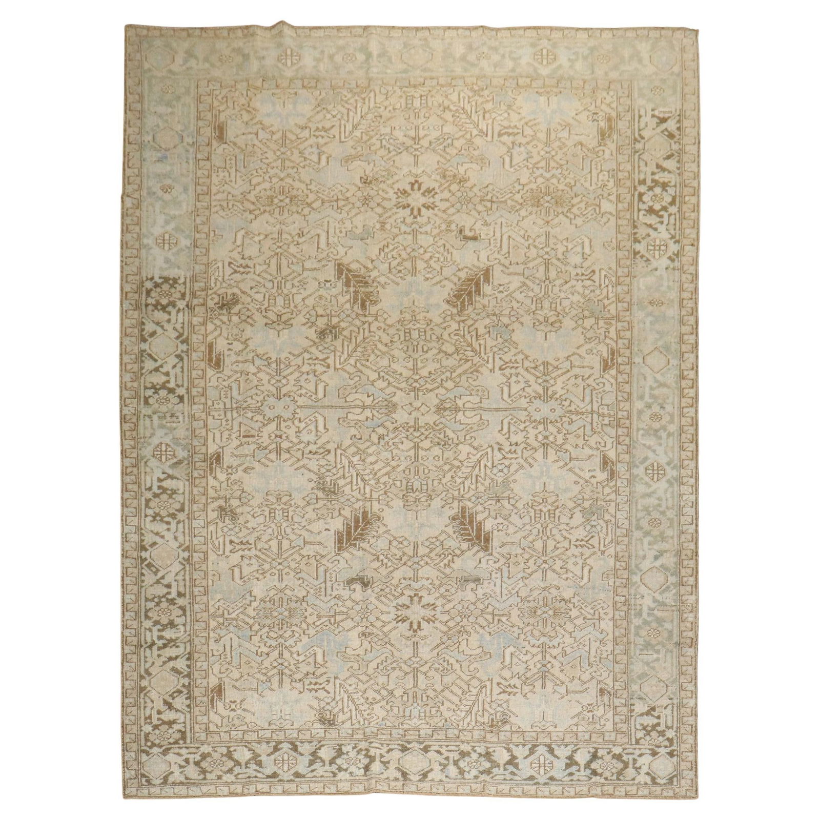 Antique Persian Heriz Rug 7'6 x 11 Wool Hand-Knotted 1930s (1 of 10)