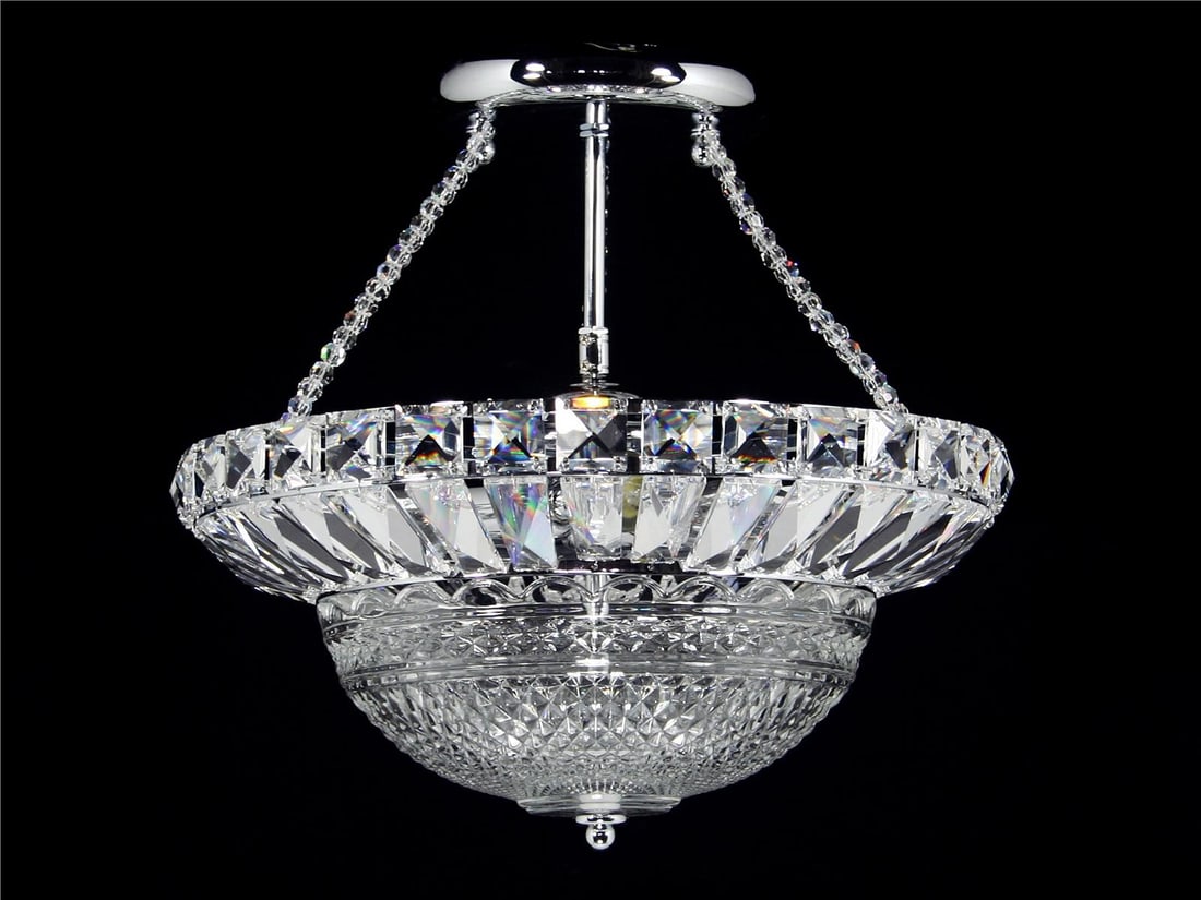 Dale Tiffany Hills Crystal Pendant Light Polished Chrome 3 Bulbs (1 of 1)