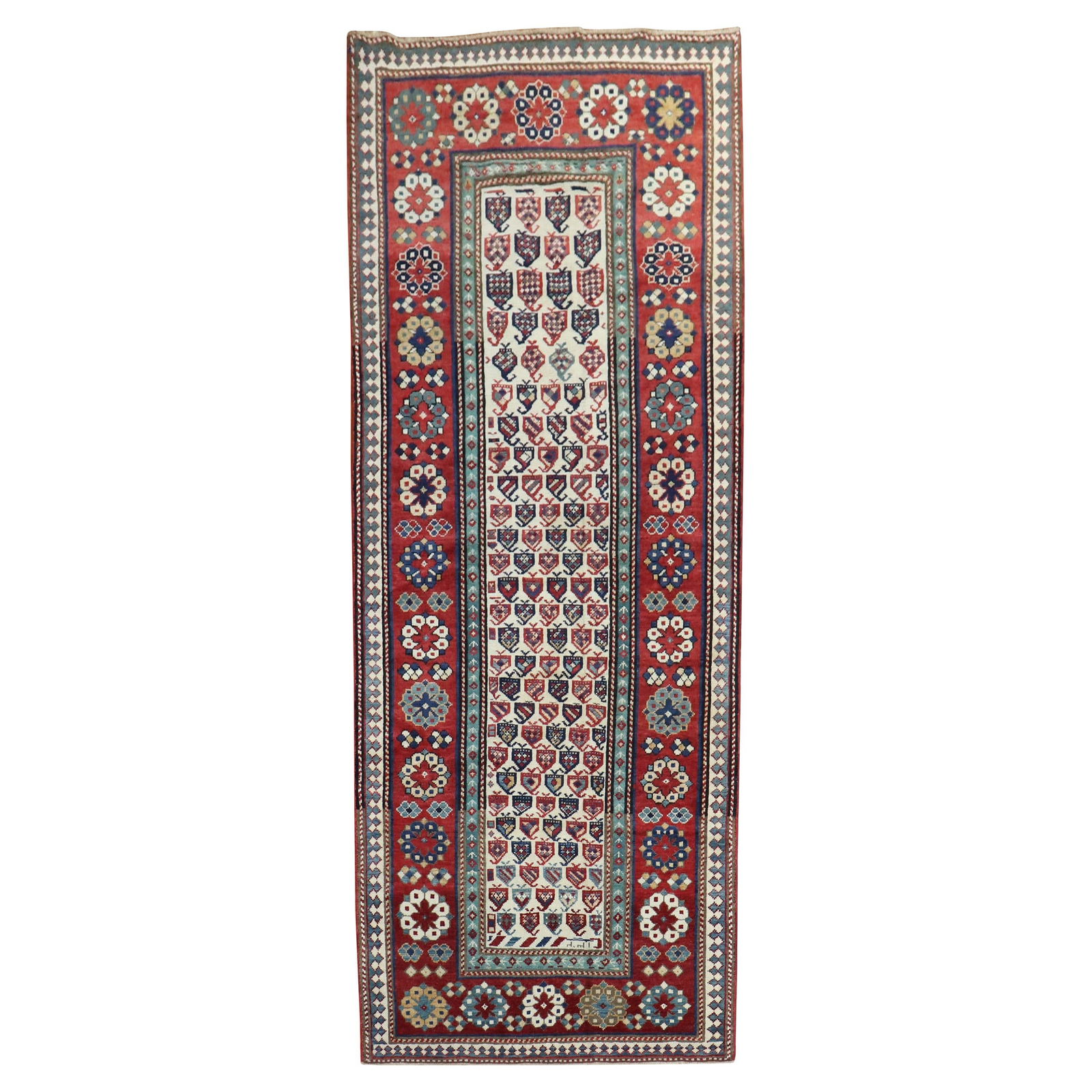 Late 19th Century Caucasian Talish Kazak Wool Runner 39 x 96 (1 of 6)