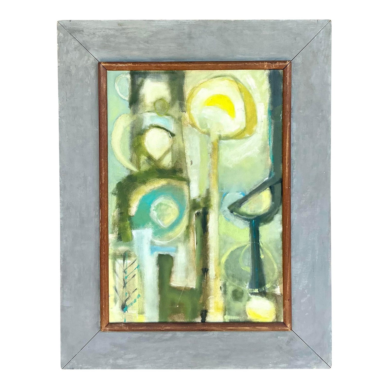 Mid-Century Modern Abstract Oil Painting by McM Framed Artwork (1 of 10)