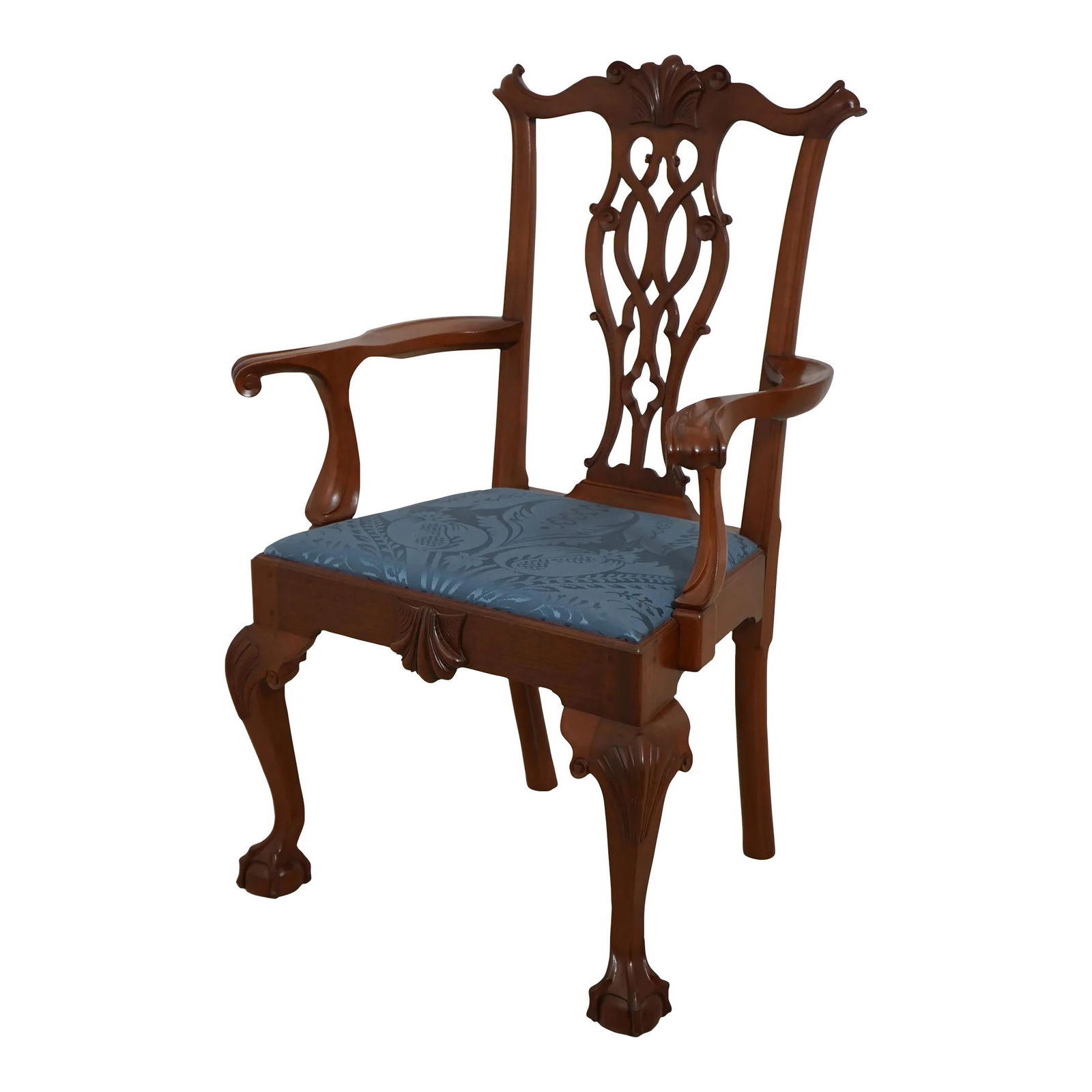Jw Bunker Chippendale Walnut Armchair Solid Wood Handcrafted (1 of 10)