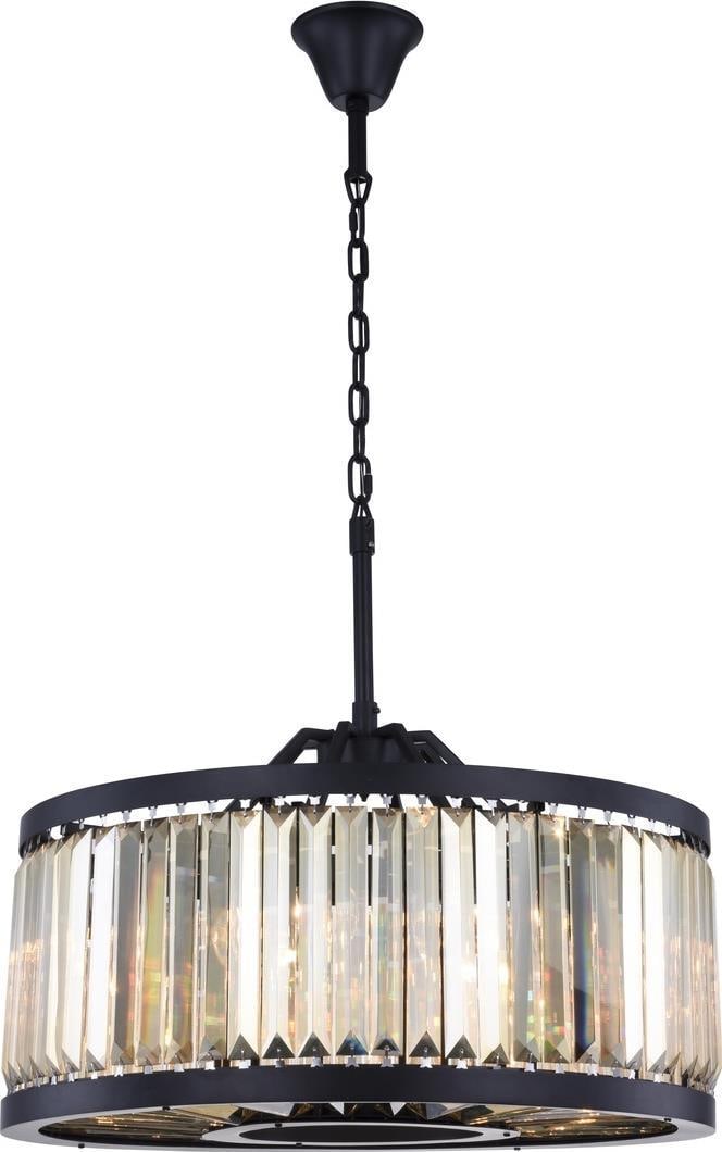 Elegant Lighting Chelsea Pendant Light with Crystal Accents: Elegant Lighting Chelsea Pendant Light with Crystal Accents Illuminate your space with the luxurious Chelsea Pendant, designed to make a statement. This elegant pendant light features stunning royal-c