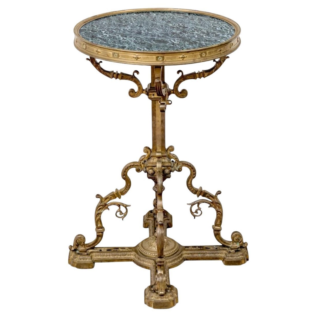 Napoleon III Period Bronze and Marble French Gueridon Table 1890 (1 of 6)