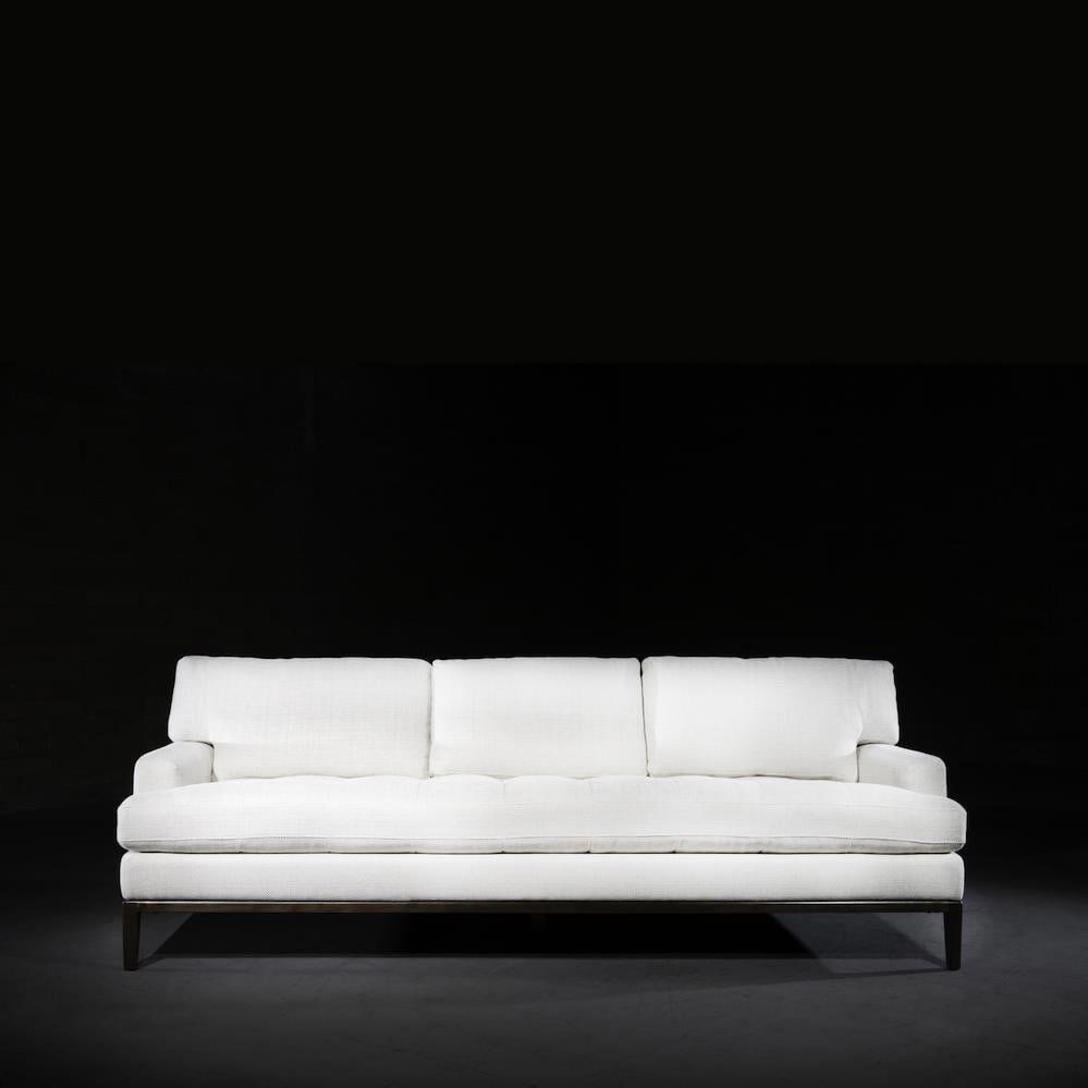 Alder Tweed Lewis Sofa English Traditional Serene Pearl Fabric (1 of 2)