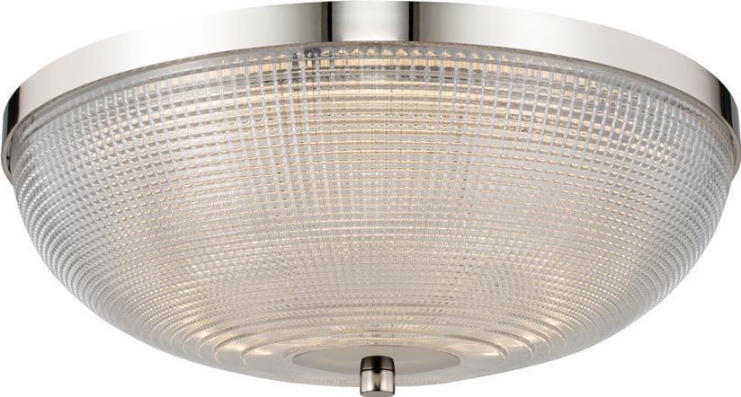 Kalco Portland 16 Inch Polished Nickel LED Flush Mount Dimmable Light (1 of 1)