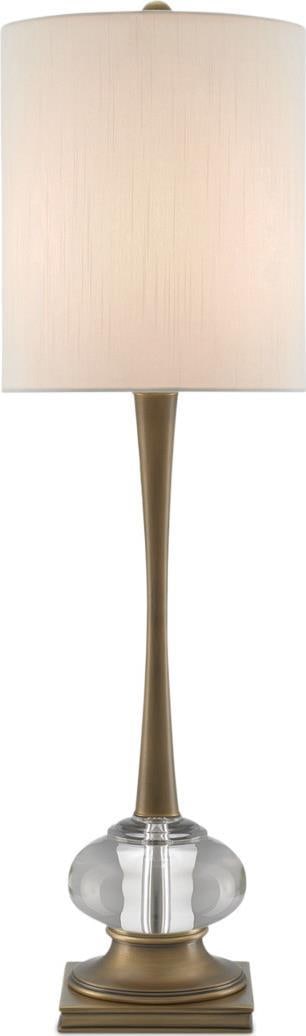 Giovanna Brass Mid-Century Table Lamp with Shantung Shade (1 of 2)