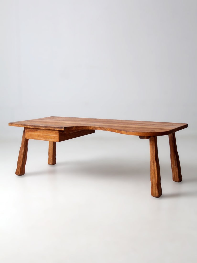 Brandt Ranch Oak Monterey Style Coffee Table with Pass-Through Drawer (1 of 18)