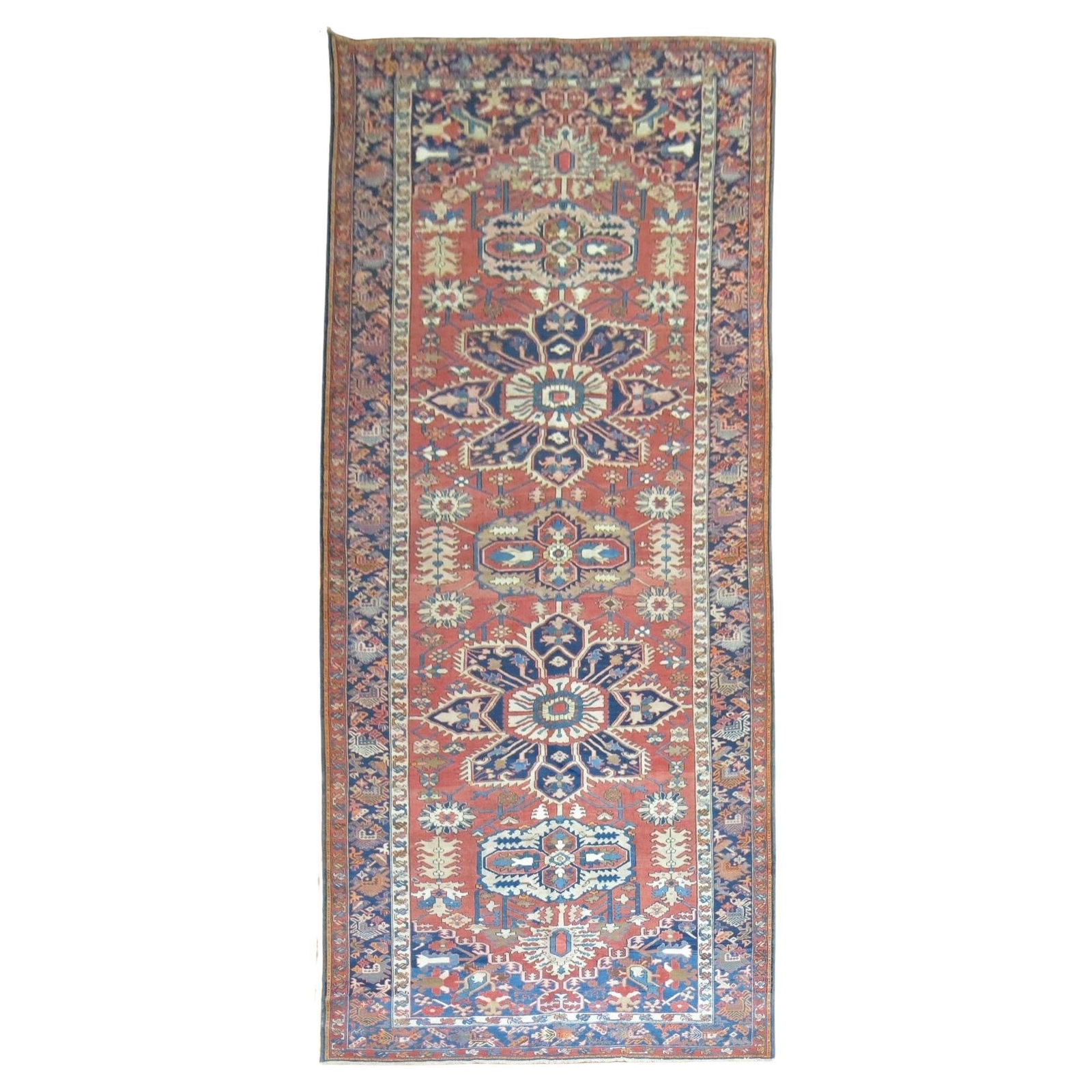 Rare Antique Persian Serapi Corridor Runner 76 x 188 Hand-Woven Wool (1 of 8)