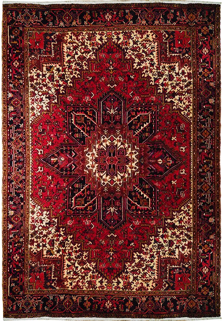 8 x 11.5 Vintage Persian Heriz Rug Handmade Wool Iran (1 of 6)