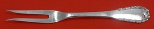 Georg Jensen Viking Number 6 Sterling Silver 2-Tine Cold Meat Fork 8 3/4" (1 of 1)