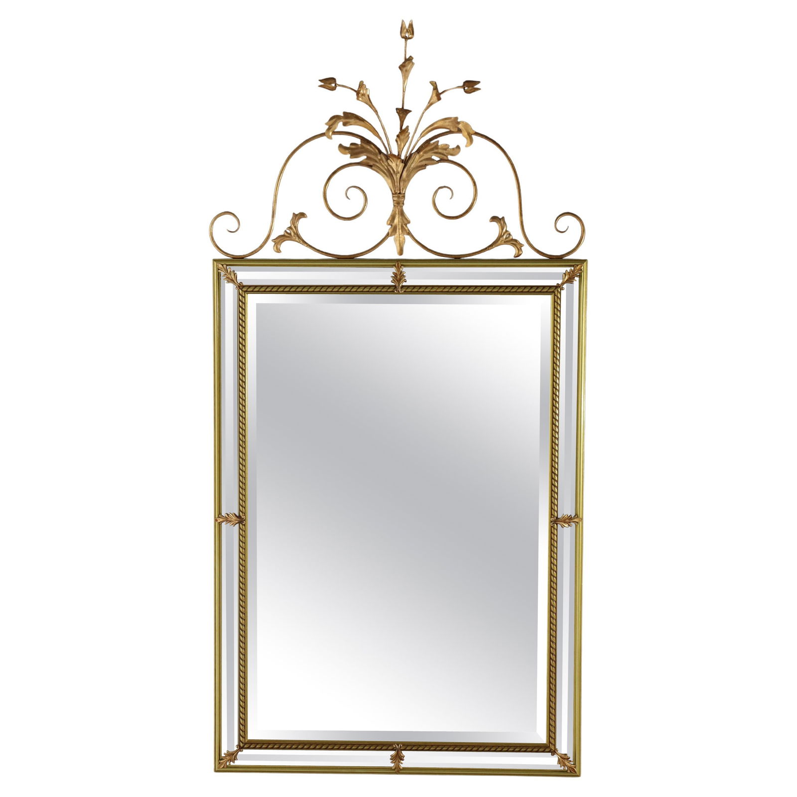 Vintage French Louis XVI Gilt Wall Mirror 66.5 in C1940 (1 of 13)