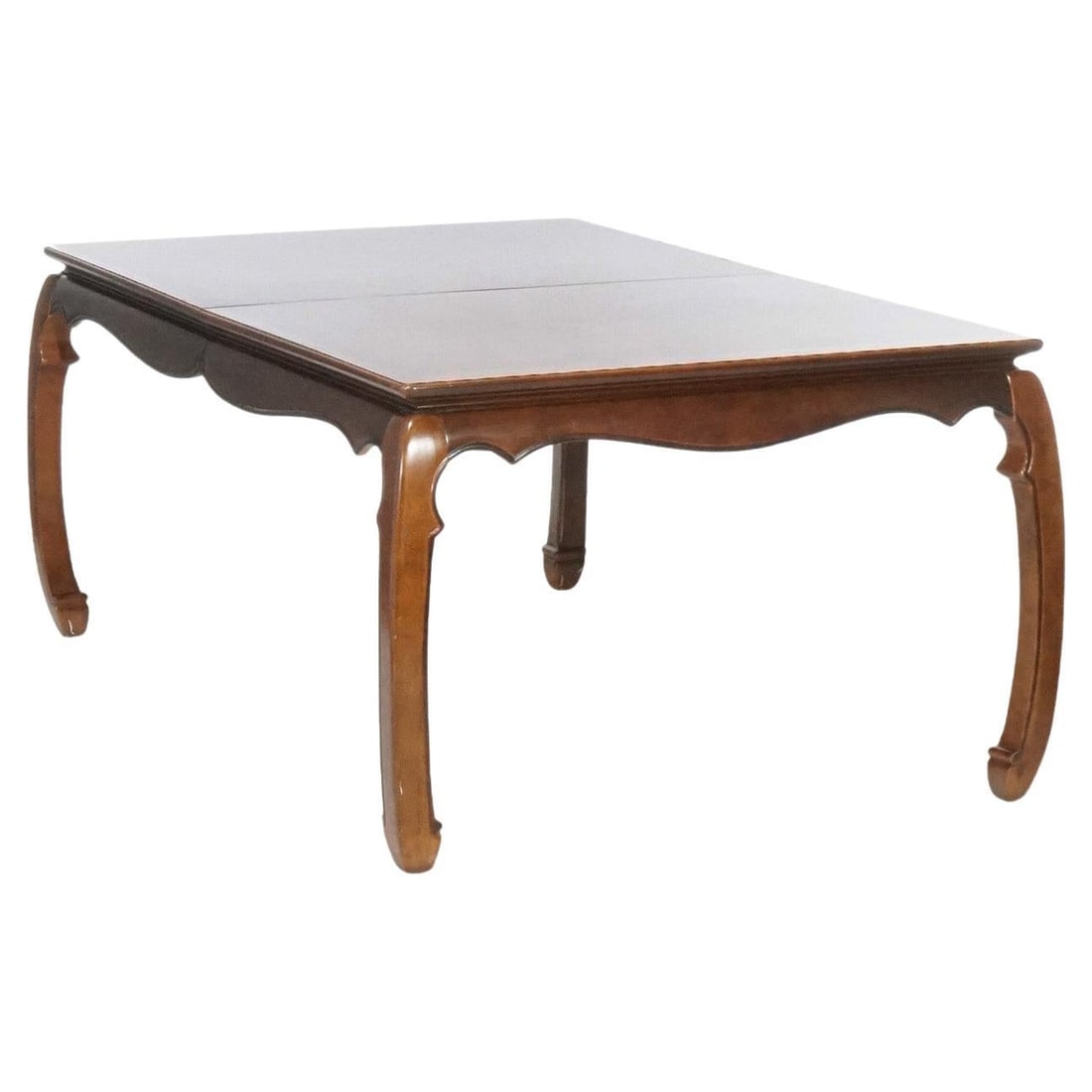 Elegant 20th Century Chinese Chippendale Burl Mahogany Dining Table (1 of 18)