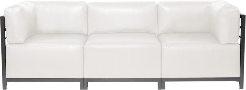 Avanti Axis White Sectional Sofa Titanium Frame Contemporary Style (1 of 1)