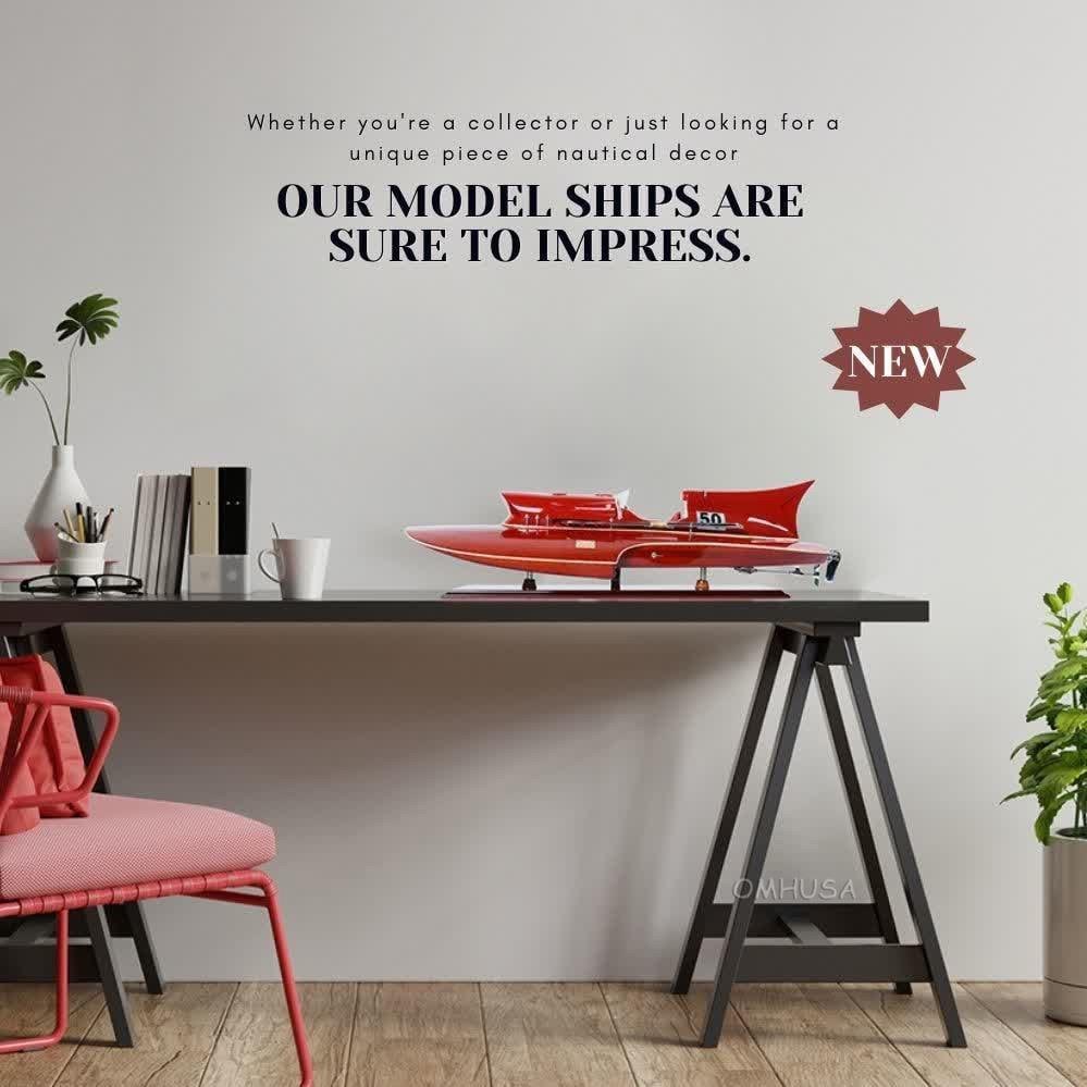 Handcrafted 1953 Ferrari Hydroplane Mid-Century Model in Mahogany and Teak: Handcrafted 1953 Ferrari Hydroplane Mid-Century Model in Mahogany and Teak Presenting a stunning 1953 Ferrari Hydroplane Mid-Century Model, perfect for collectors and enthusiasts alike. This handcraft