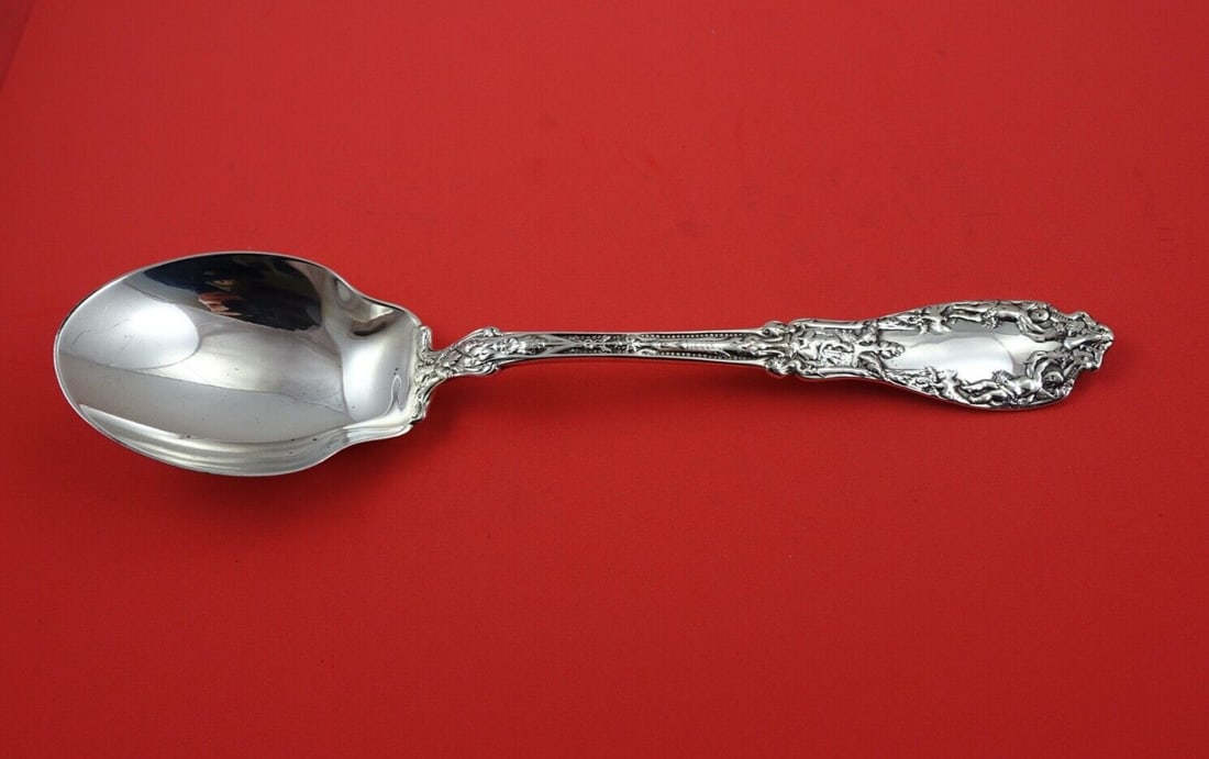 Gorham Paris Sterling Silver Salad Serving Spoon 10.25" (1 of 2)