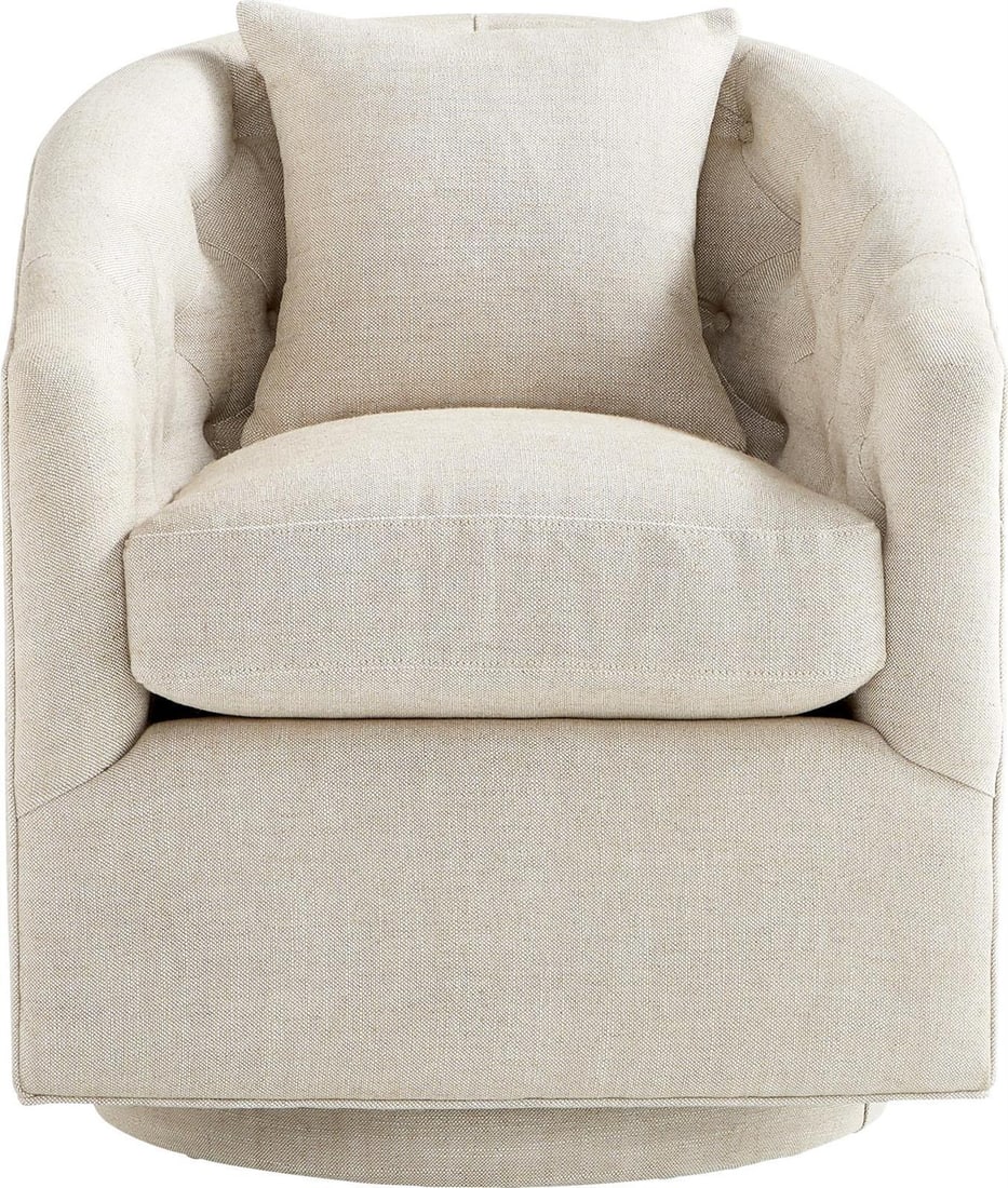 Cyan Ocassionelle Cream Rounded Chair for Cozy Living: Cyan Ocassionelle Cream Rounded Chair for Cozy Living Introducing the Cozy Rounded Chair from the Ocassionelle collection, designed for comfortable living. This chair features a casual style with a ro