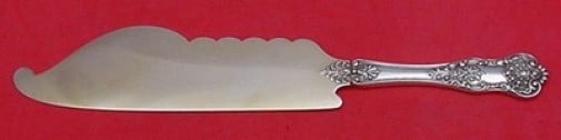 Dominick & Haff New King Sterling Silver Ice Cream Slice Goldwashed 10": Dominick & Haff New King Sterling Silver Ice Cream Slice Goldwashed 10" This exquisite ice cream slice, crafted by Dominick & Haff, showcases the elegant New King pattern in sterling silver with a lux