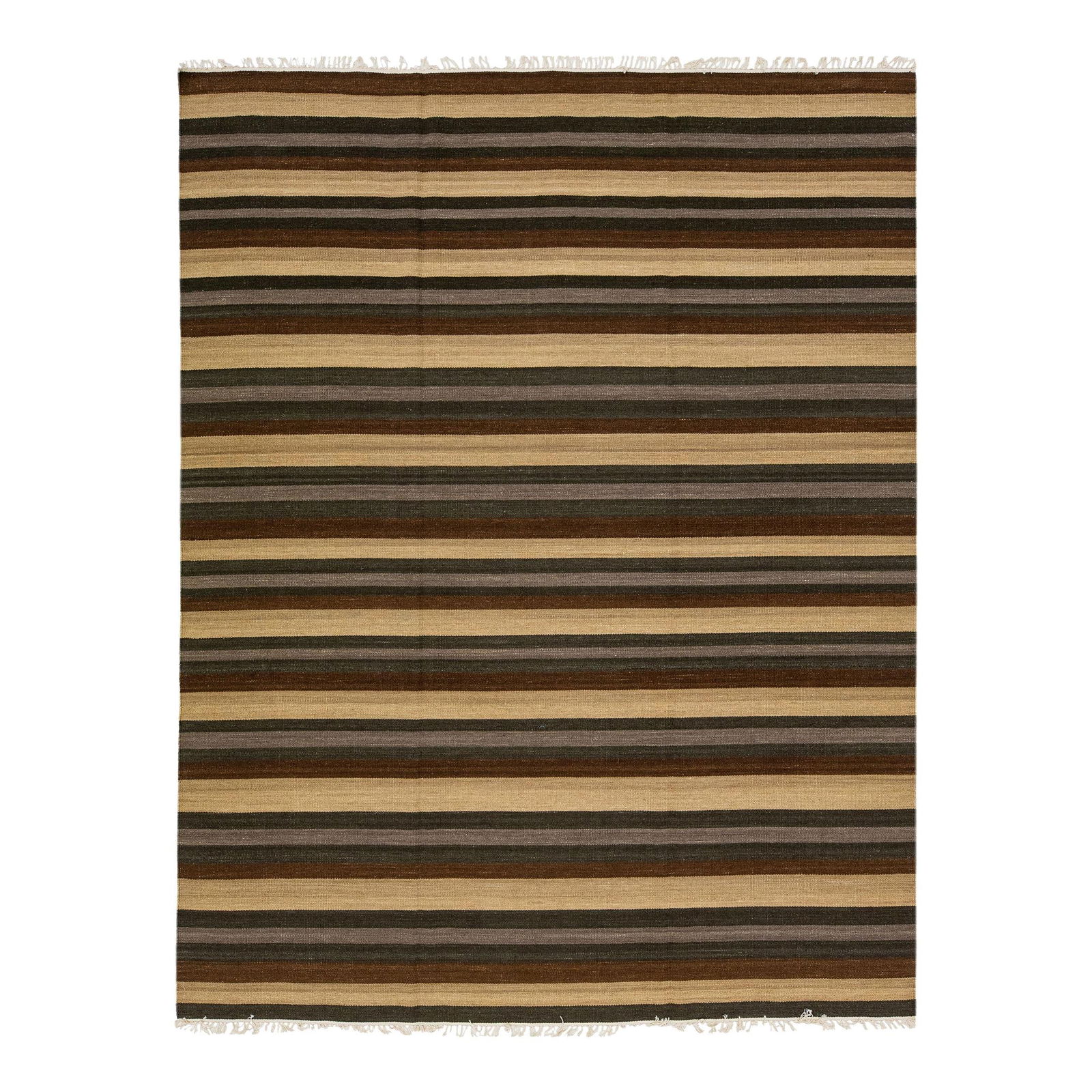 Modern Kilim Handmade Wool Rug 7'11 x 10'2 Multicolor Geometric Design: Modern Kilim Handmade Wool Rug 7'11 x 10'2 Multicolor Geometric Design Enhance your living space with this beautiful Modern Kilim handmade wool rug, showcasing a vibrant multicolor geometric stripe de