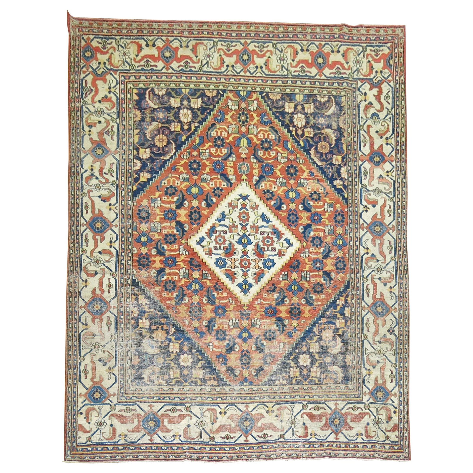 Persian Tabriz Hand-Knotted Wool Rug 8'6" x 11'1" 1910 (1 of 9)